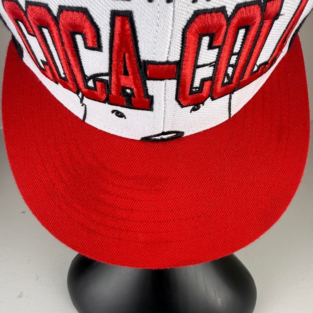 Vintage 90s Coca-Cola Atlanta Polar Bear Colorblock Snapback Hat - Picture 5 of 8